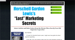 Desktop Screenshot of herschellmarketingsecrets.com