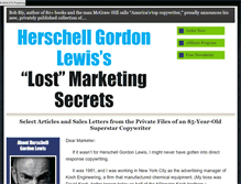 Tablet Screenshot of herschellmarketingsecrets.com